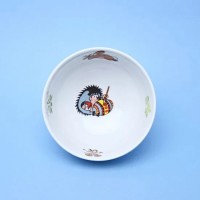 Kisvakond süni mintás porcelán gyerek mélytányér Ø14,5cm